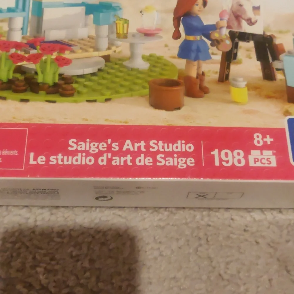 New!Saige's Art studio Mega blocks 198pcs ages 8+ Y2K Girlhoodcore Development